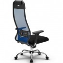 Кресло Metta SU-1-BK (CH комплект 18/2D) (черное сиденье)/синий